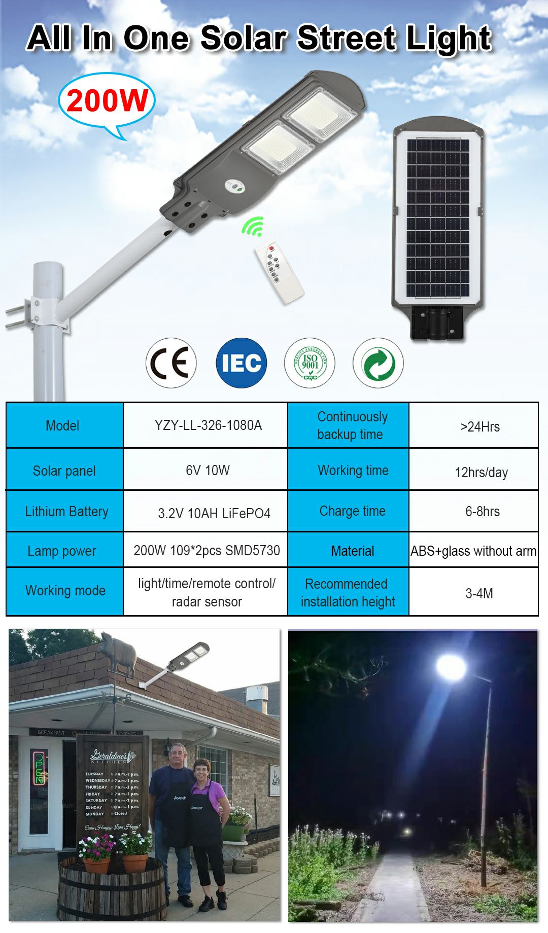 326 Integrated Street Lamp